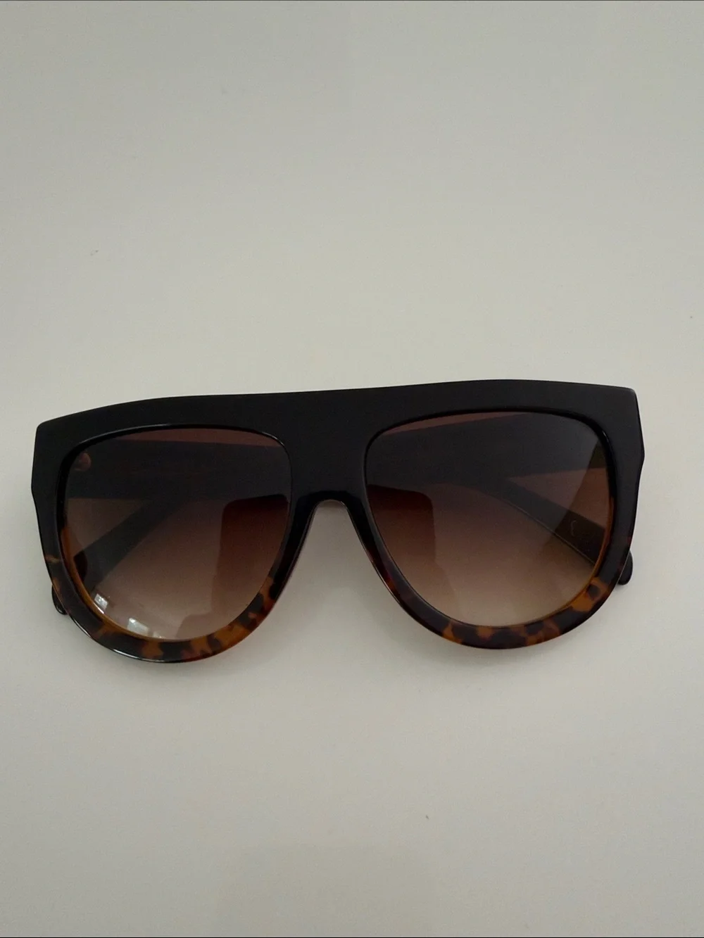 Celine Black and Tortoiseshell Oversized Women's Sunglasses